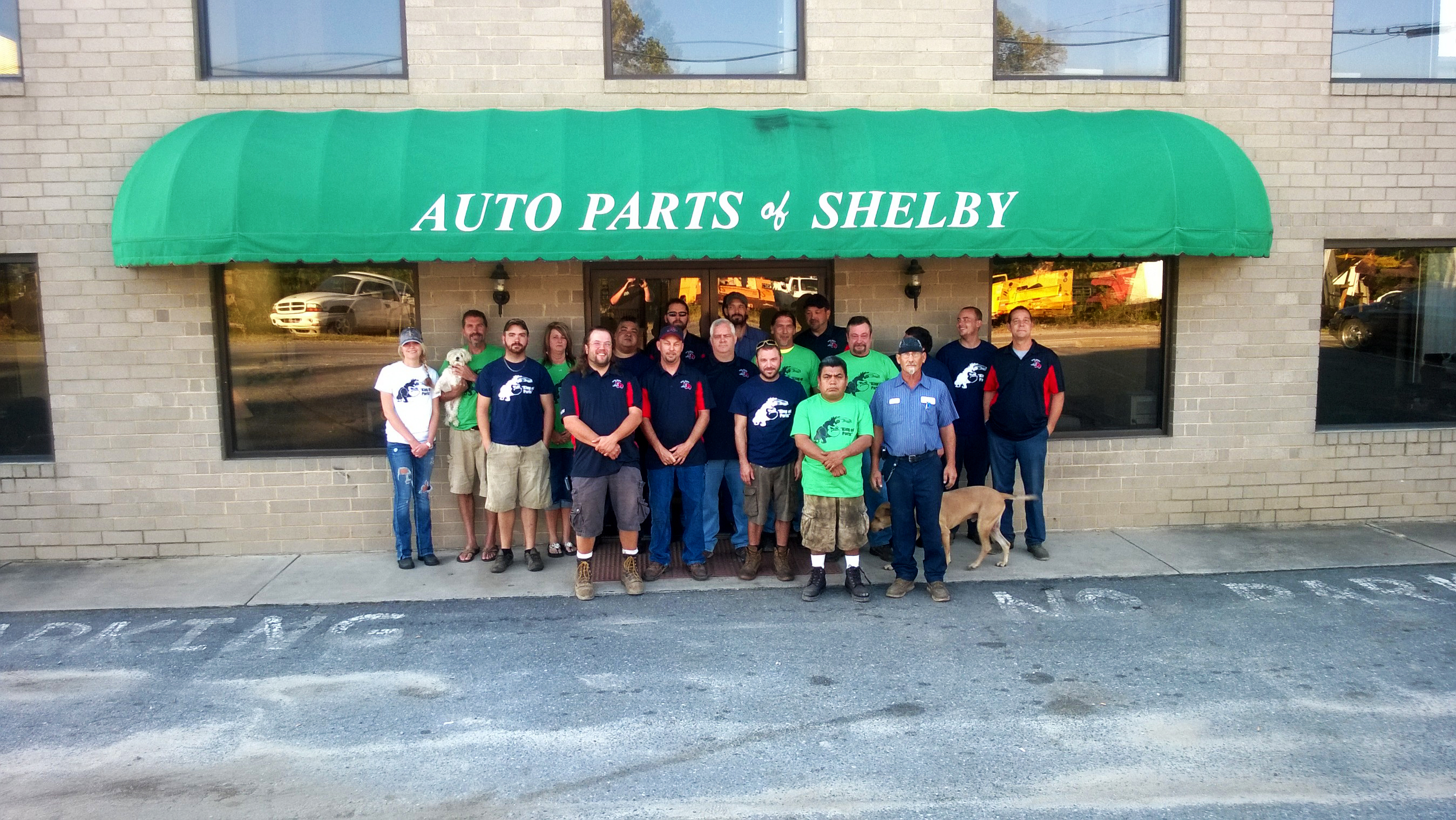 Auto Parts of Shelby crew including Molly and Butter
