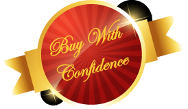 Buy With Confidence red and gold medallion