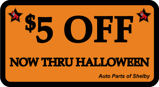 $5 OFF You Total Purchase thru Halloween 2014