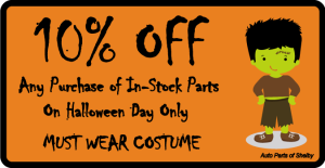 GET 10% OFF YOUR TOTAL PURCHASE THRU HALLOWEEN 2014